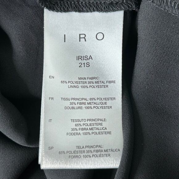IRO Irisa Mini Dress Black Silver Metallic Holiday Size 40 US 8 - Picture 7 of 11